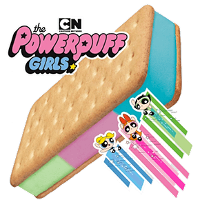 Blue Bunny Powerpuff Girls Sandwich