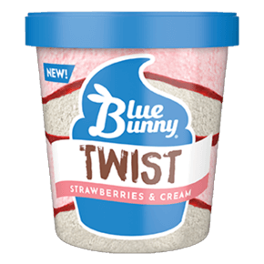 Blue Bunny Twist Strawberry & Cream